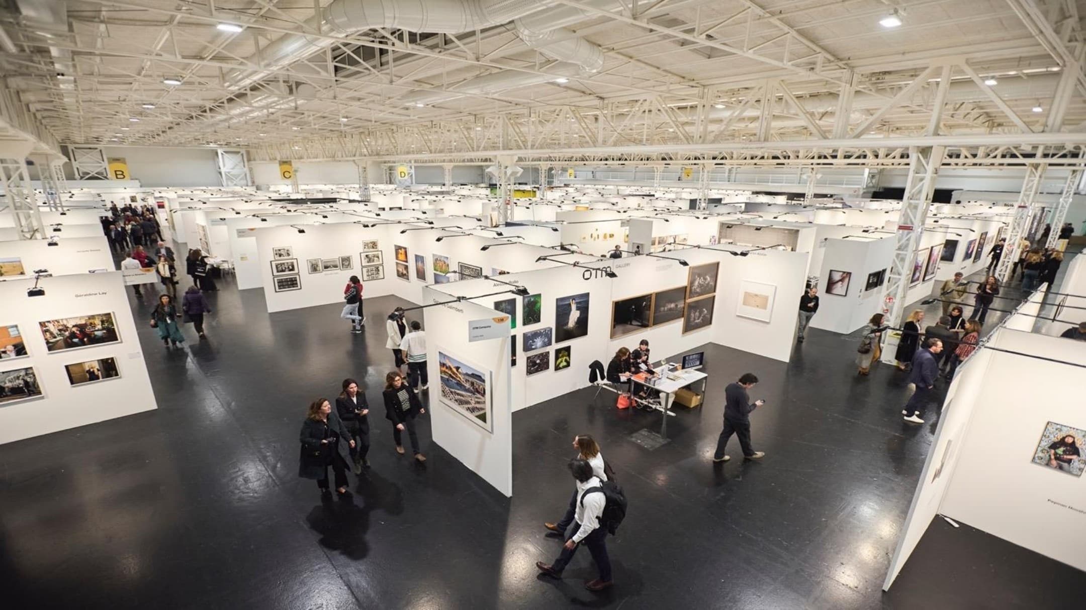 The exhibition floor of Superstudio Maxi, seen from above during a trade fair