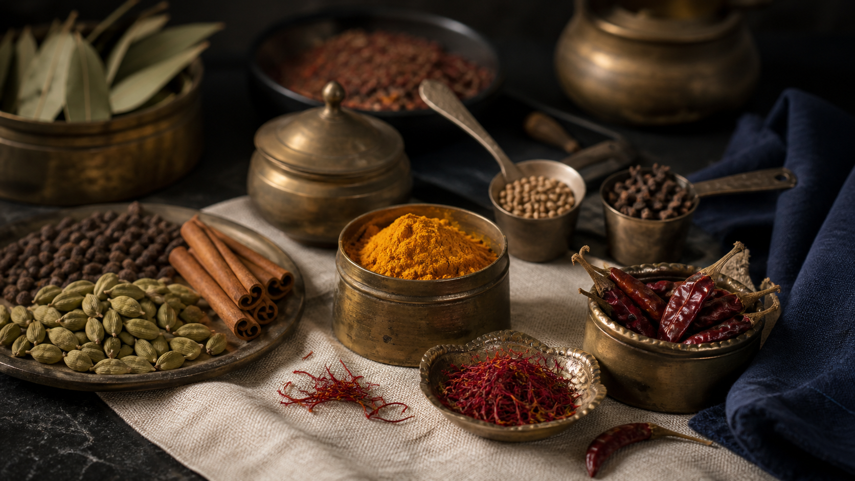 Spice texture and natural ingredients