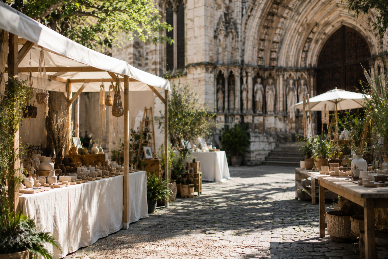 Curated exhibition stalls